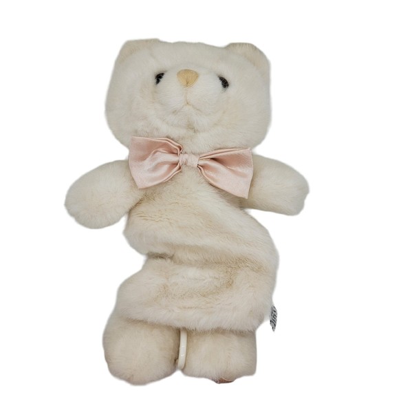 Small Fry Designs Teddy Bear Musical Crib Hang Pull Toy Plush Vintage - Picture 1 of 11
